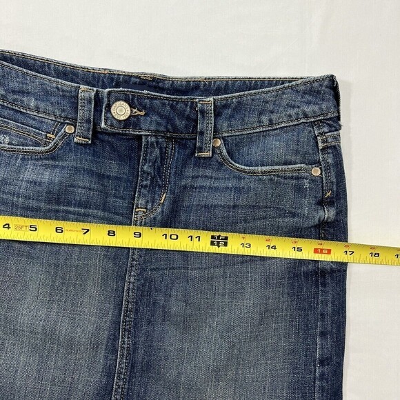 Gap Factory Women Denim Jean Skirts‎ Blue Mini Skirt Size 1 - Picture 6 of 7